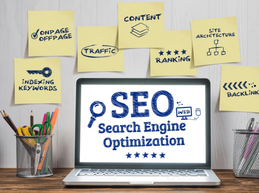 An image illustrating SEO principles, emphasizing search engine optimization tactics for improving online presence and search rankings.